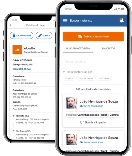 Celular representando a funcionalidade de busca de motorista pelo sistema